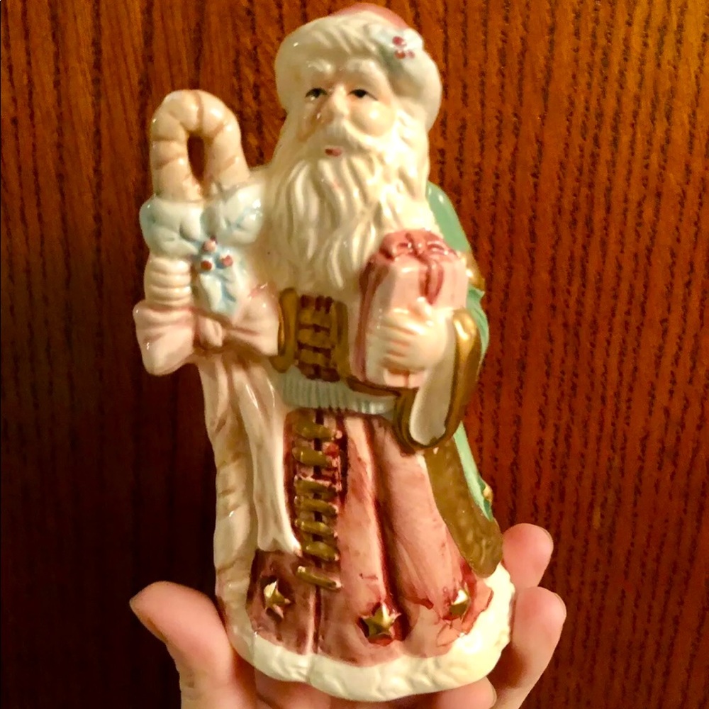 Vintage 60s Ceramic Collectible Bell, Santa
